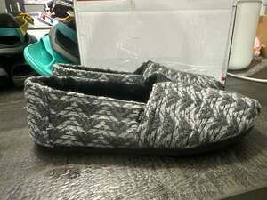 TOMS Alpargata Black Multi Cozy Global Woven Faux Fur Lined Slip-On